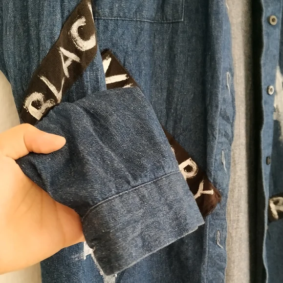 Denim Shirt Customised Shirt - Picture 3 of 8